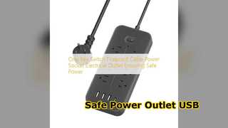 Sichere Steckdose mit USB-Verlängerungssteckdose