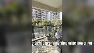 Weißes, unsichtbares Grillzubehör, Blumentopf mit unsichtbarem Gitter