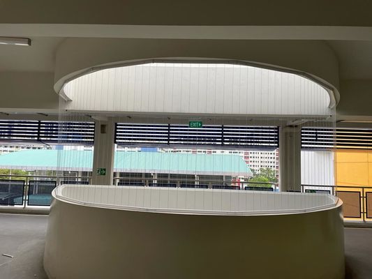 Maßgeschneiderte unsichtbare Sicherheits-Balkongitter aus Aluminium, Größe 6 m, Set, Balkon-Sicherheitslösung für moderne architektonische Designs