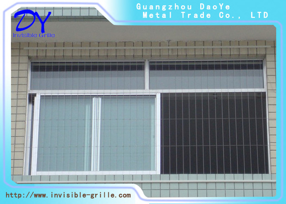 Modernes sicheres Fenster, unsichtbares Gitter, 2,0 mm, 3,0 mm Aluminiumbahn
