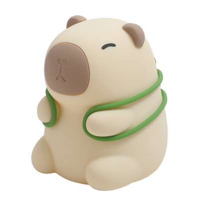 Benutzerdefiniertes Logo Capybara Kinder Geschenk Schlafzimmer Schlafzimmer Süßes Weiches Lampenfarbe Schräg Hund Silikon Nachtlicht