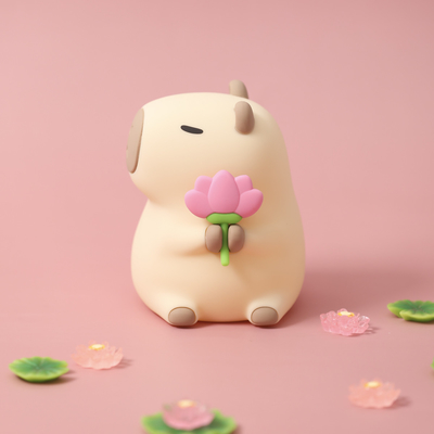 Kleine Silikon Capybara Nachtlicht Kinder Nachtlicht Geschenk USB wiederaufladbare Tier Silikon Nachtlampe