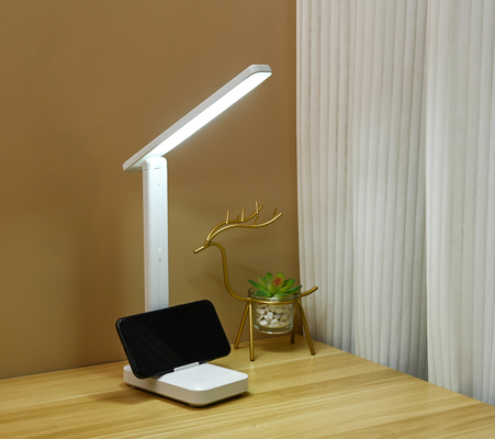 Tragbare Klapplampe mit LED-Leseleuchte Wiederaufladbares Tischschreibtisch-Studienlampe Augenschutz für Schlafzimmer