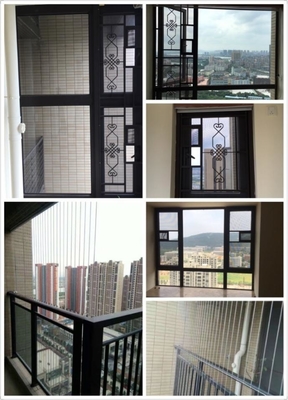 Durchsichtige Fenster, unsichtbares Gitter, Nylon Stahldrahtseil für Fenster