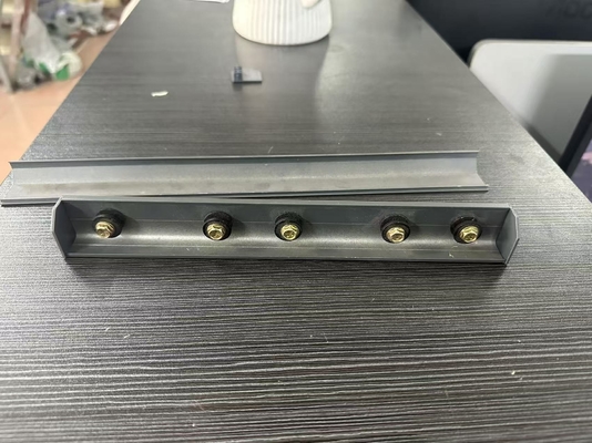 Sicherheit Unsichtbare Gitter Aluminiumschienen AG3/4 Graue Endkappe Unsichtbare Grillzubehör