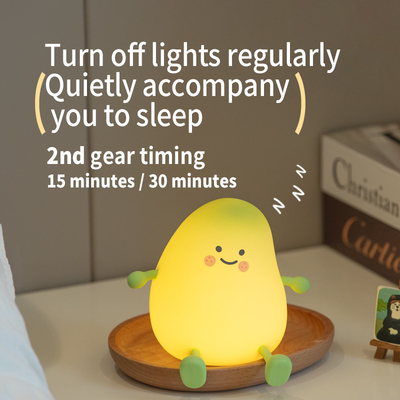Neues kleines grünes Mango Nachtlicht Mango Timing mit Schlaf Silicone Licht Kreatives Geschenk Atmosphäre Pat LED Licht