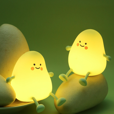 Mango Fruit Nachtlicht USB Wiederaufladbare Dimming Touch Silikon Tischlampe LED Schlafstück Dekoration Geschenk Kinder Schlafzimmerlampe