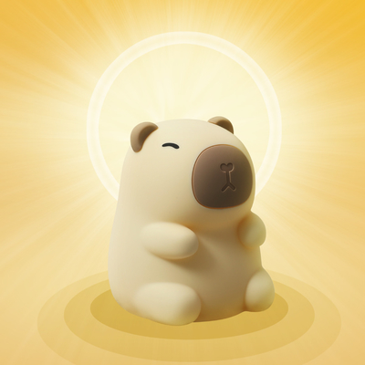 Neue Ankunft Siebenfarbige Silikon Capybara Nachtlampe Geburtstagsgeschenke Nachtlicht