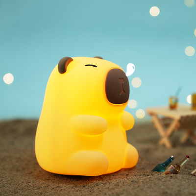 Neue Ankunft Siebenfarbige Silikon Capybara Nachtlampe Geburtstagsgeschenke Nachtlicht