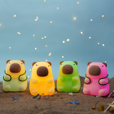 Neue Ankunft Siebenfarbige Silikon Capybara Nachtlampe Geburtstagsgeschenke Nachtlicht