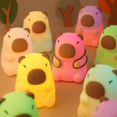 Nachladbares schönes Design Weiches Silikon Capybara Nachtlicht Für Kinderzimmer
