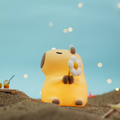 Modernes Design Silikon Capybara Nachtlampe Portable USB Wiederaufladbare LED Lichtquelle Berührungsteuerung Tierlampe Für Schlafzimmer