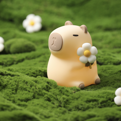 Modernes Design Silikon Capybara Nachtlampe Portable USB Wiederaufladbare LED Lichtquelle Berührungsteuerung Tierlampe Für Schlafzimmer