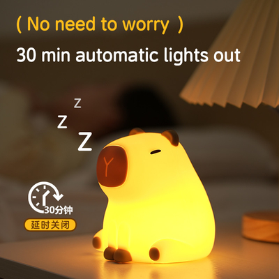 USB-Wiederaufladbare Dimmung Capybara Nachtbeleuchtung Silikon Nachtlichter Kinderzimmer Schlafzimmer Tischlampe