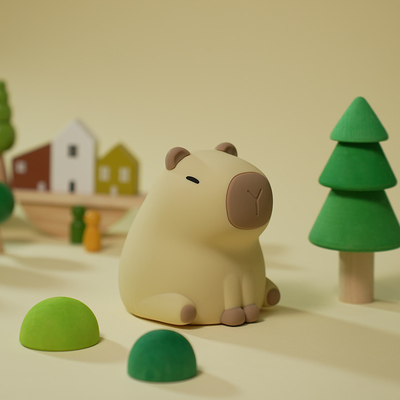 Neue Cute Capybara Silikon Nachtlicht USB Wiederaufladbare Led Pat Lamp Timing Dimming Dekorativ Tisch Schlaf Nachtlampe