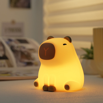 Neue Cute Capybara Silikon Nachtlicht USB Wiederaufladbare Led Pat Lamp Timing Dimming Dekorativ Tisch Schlaf Nachtlampe