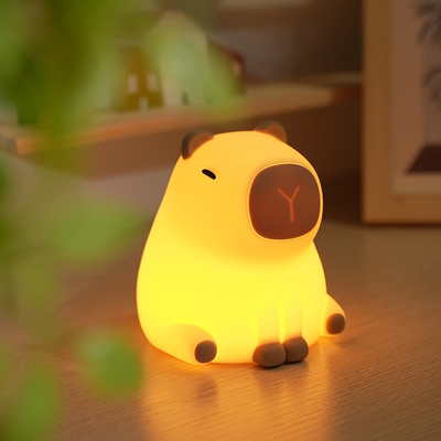 Kreative Capybara LED Nachtlicht niedliche Silikon-Tischlampe für Kinderzimmer Smart Home Geschenk