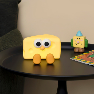 Lustige wiederaufladbare LED-Nachtlampe niedliche Zeichentrickfilm Käse Silikon Tischlampe Touch Sensor Tiere DIY Kinder Schlafzimmer Geschenk Kinder
