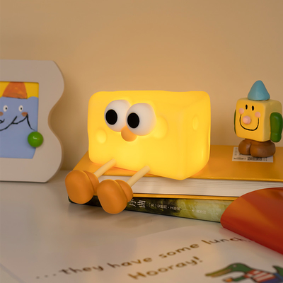China Fabrik Modernes Design USB Wiederaufladbares Silikon Baby Nachtlicht Lampe Smart Home Beleuchtung Mit Käse DesignFür Mädchen Schlafzimmer