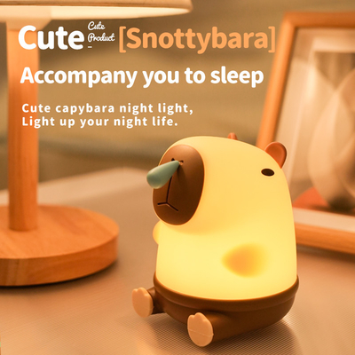 Kreative Raumdekoration LED Snottybara Nachtlicht USB Wiederaufladbare Zeichentrickfilm Tier Kinderzimmer Silikonlampe