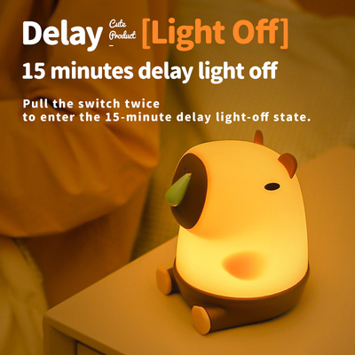 Großhandel Capybara Nachtlicht niedliches Tier Nachtlampe Snottybara Silikon Touch Lichter Dekor Portable wiederaufladbar für Kinder