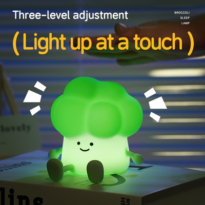 Brokkoli Nachtlicht Gemüse Wiederaufladbare Lampe USB Cartoon Silikon Kinder Kinder Schlafzimmer Dekoration Kind Geburtstagsgeschenk
