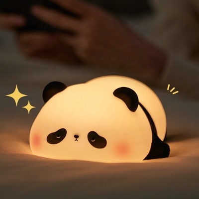 Anpassung Silikon Nachtlicht Panda USB Wiederaufladbare Tisch Led Lampe Nachtlicht Silikon Nachtlicht für Kinderzimmer