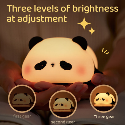 Anpassung Silikon Nachtlicht Panda USB Wiederaufladbare Tisch Led Lampe Nachtlicht Silikon Nachtlicht für Kinderzimmer