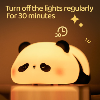 Anpassung Silikon Nachtlicht Panda USB Wiederaufladbare Tisch Led Lampe Nachtlicht Silikon Nachtlicht für Kinderzimmer