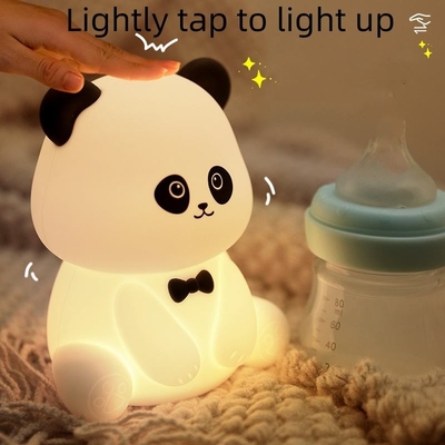 Gentleman Panda Nachtlicht Kneten und Linderung von Stress Büro Ornament Bettkopf Begleiter Schlaf LED Schreibtischlampe
