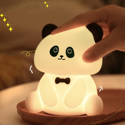 Cute Tier USB Wiederaufladbare Babylampen Silikon Panda LED Nachtlicht für Kinder Nachtlicht
