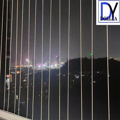 Fixed Window Invisible Grille with Aluminum Alloy Frame and Nylon Coating for Home Security