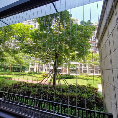 Festes Aluminiumlegierungsrahmen-Balkon-Unsichtbares Gitter mit Oberflächenmontage