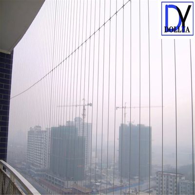 Unsichtbares Gitter aus Edelstahl 316 mit 5 cm Drahtabstand für einfache Flucht im Brandfall