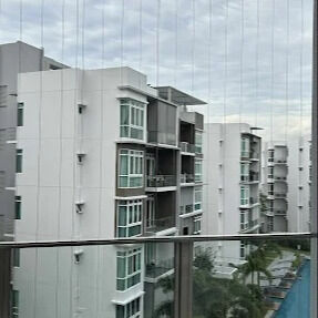Balkon Unsichtbares Gitter Transparentes Netz Sicherheit Haltbarkeit Moderne Gebäude