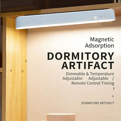 Magnetische LED-Tischlampe, blendfrei, USB-aufladbar, 3 Farbtemperaturen, stufenlose Dimmung, Leselampe