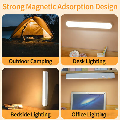 Magnetische LED-Tischlampe, blendfrei, USB-aufladbar, 3 Farbtemperaturen, stufenlose Dimmung, Leselampe