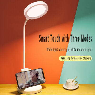 Moderner einfacher Stifthalter Schreibtischlampe LED Wiederaufladbar Plug-in Augenschutz Studienlampe College Wohnheim Leselampe Touch