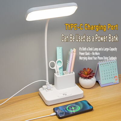 Power Bank Funktion Schreibtischlampe LED Schüler spezielle Schreibtischlampe Stifthalter Schreibtischlampe Schlafzimmer Nachtlicht Bettlampe