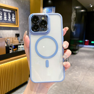 Modisches magnetisches, halbtransparentes Handyhülle stoßfest iPhone 17