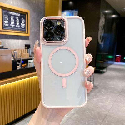 Modisches magnetisches, halbtransparentes Handyhülle stoßfest iPhone 17