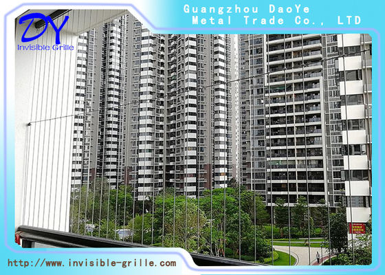 2,0 mm 316 Edelstahl Draht Hochhaus Balkon/Fenster Unsichtbares Sicherheitsgitter