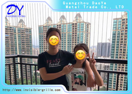 2,0 mm 316 Edelstahl Draht Hochhaus Balkon/Fenster Unsichtbares Sicherheitsgitter