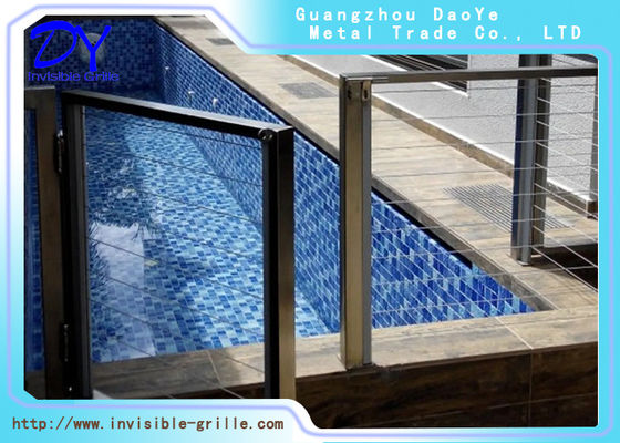 Maßgeschneiderte unsichtbare Sicherheits-Balkongitter aus Aluminium, Größe 6 m, Set, Balkon-Sicherheitslösung für moderne architektonische Designs
