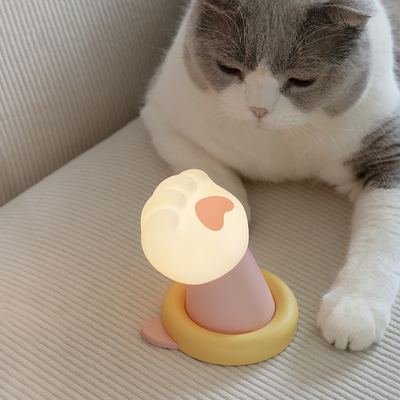 Cat Claw Kreatives Nachtlicht USB-Ladung Geburtstagsgeschenk Süßes und Süßes Praktisches Mädchengeschenk Silicone Patting-Licht