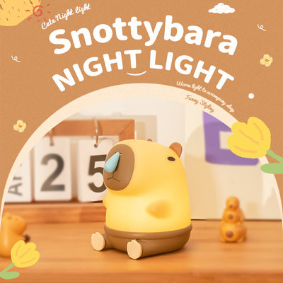 Schöne Snottybara Tischlampe Tier Wiederaufladbares Kreatives Cartoon Capybara Silikon Nachtlampe