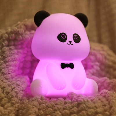 Gentleman Panda Nachtlicht Kneten und Linderung von Stress Büro Ornament Bettkopf Begleiter Schlaf LED Schreibtischlampe