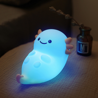 Moderne USB-Nachtlicht Hexagonaler Dinosaurier Babyfisch LED mit Touch Sensor Farbiges Silikon-Wiederaufladungslicht
