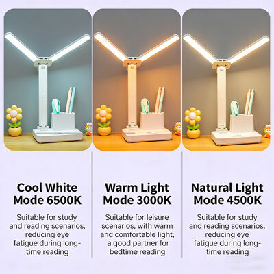 Tragbare LED-Tischleuchte mit USB-Ladeanschluss und mehreren Helligkeitsstufen, ideal für Reisen und Studium