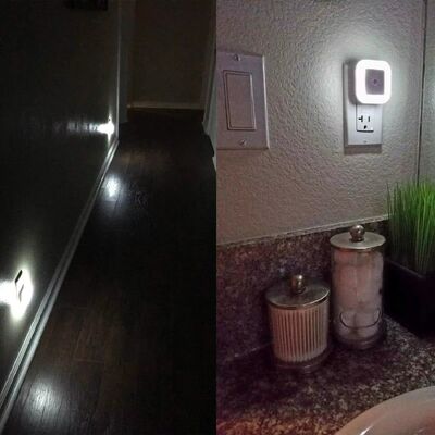 0,5W steckbare LED-Nachtlichtlampe mit Smart-Sensor Dämmerung bis Morgengrauen Sensor Tageslichtweiß
